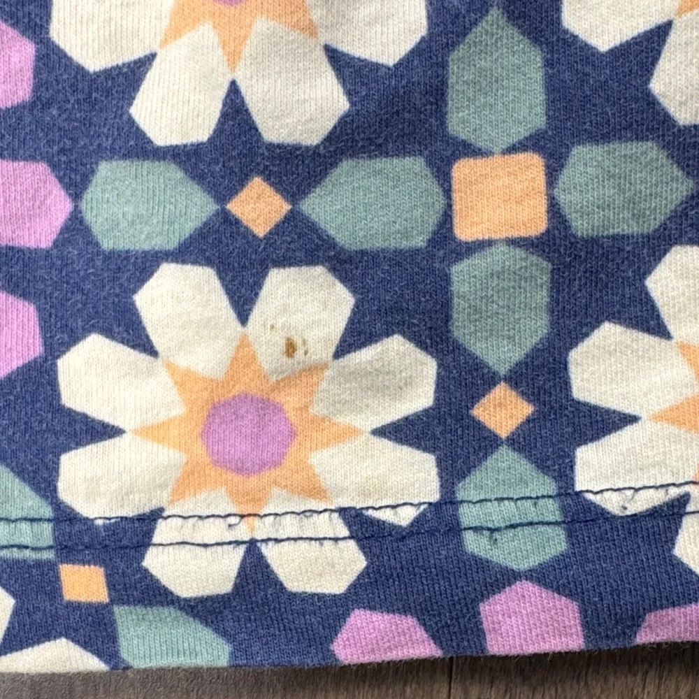 Tea Collection Girls 3T Floral Geometric Cotton Dress Pink Blue Boho